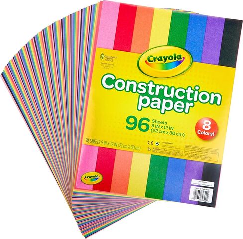 Crayola 9" x 12" 8-Assorted Color Construction Paper - 96/Pack in Saudi Arabia