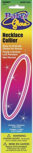 Pink Glow Necklace (1 Pc.) - Ultimate Party Accessory for Concerts, Birthdays, Halloween, New Year & Christmas in Saudi Arabia