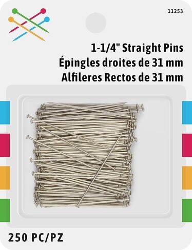 Dritz 1-1/4"، العناية والإصلاح، عدد 250 دبابيس مستقيمة، نيكل in Saudi Arabia