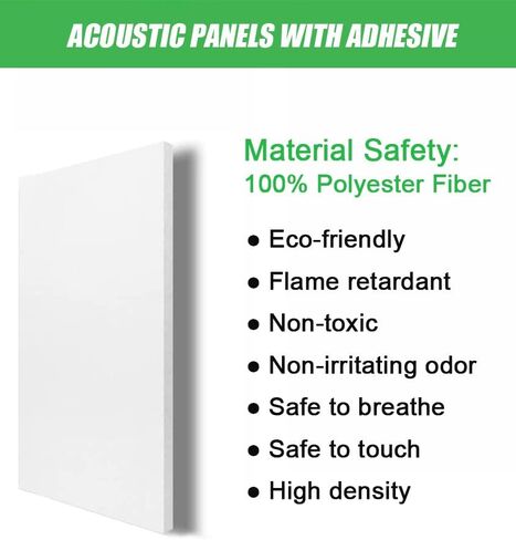 لوحات Deecam الصوتية 12 حزمة 12 بوصة × 12 بوصة × 0.4 بوصة لوحات عازلة للصوت عالية الكثافة، رغوة عازلة للضوضاء مقاومة للهب تمتص الضوضاء والأصداء في الداخل، ديكور الغرفة، أسود in Kuwait