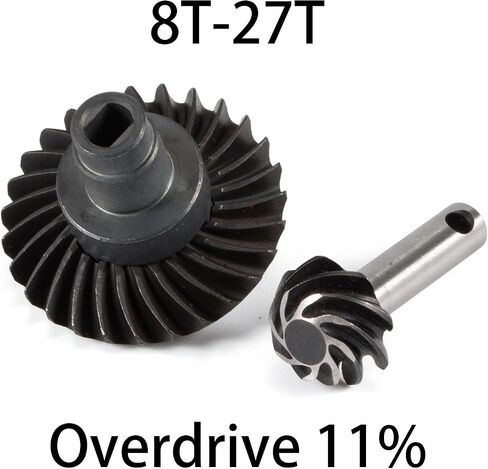 Overdrive Underdrive Helical Axle Gear Set 24/8T 27/8T 30/8T 33/8T for Axial SCX10 AR44 AR45 Capra Axle VS4-10 F9 Phoenix F10 (33T 8T) in Kuwait