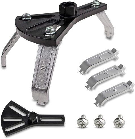 قطعة واحدة من أداة تركيب غطاء مضخة خزان وقود السيارة، مفتاح ربط مضاد للانزلاق 4.52 بوصة - 7.28 بوصة قابل للتعديل، مفكك متعدد الوظائف موفر للعمالة، متوافق مع مرسيدس بنز بي إم دبليو أودي (أسود) in Kuwait