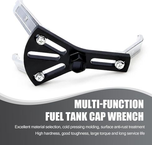 قطعة واحدة من أداة تركيب غطاء مضخة خزان وقود السيارة، مفتاح ربط مضاد للانزلاق 4.52 بوصة - 7.28 بوصة قابل للتعديل، مفكك متعدد الوظائف موفر للعمالة، متوافق مع مرسيدس بنز بي إم دبليو أودي (أسود) in Kuwait