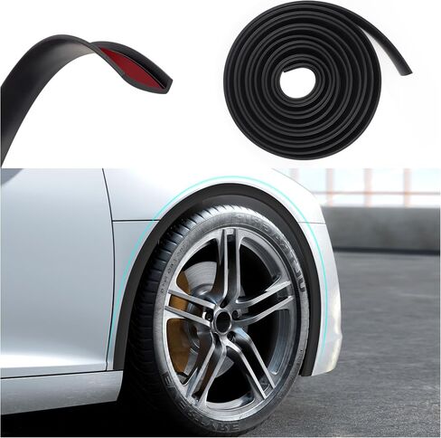 20FTx2.16" Fender Trim,Anti-Collision Wheel Arch Trim,Rubber Mudguard Trim Wheel Eyebrow Protector-Universal Car Exterior Accessories Mudguard Flares for Most Car SUV Truck in Saudi Arabia