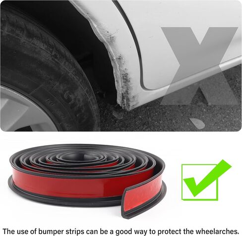 20FTx2.16" Fender Trim,Anti-Collision Wheel Arch Trim,Rubber Mudguard Trim Wheel Eyebrow Protector-Universal Car Exterior Accessories Mudguard Flares for Most Car SUV Truck in Saudi Arabia