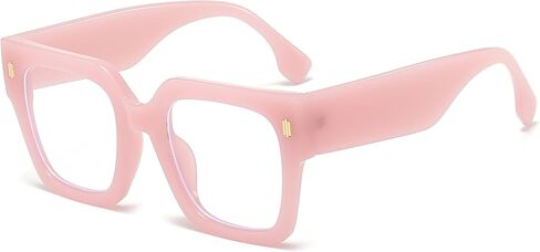 Fashion Oversized Blue Light Blocking Glasses for Women Men Trendy Big Square Frame Computer Eyeglasses in Saudi Arabia