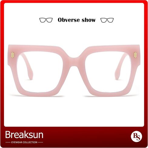 Fashion Oversized Blue Light Blocking Glasses for Women Men Trendy Big Square Frame Computer Eyeglasses in Saudi Arabia