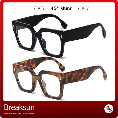 Fashion Oversized Blue Light Blocking Glasses for Women Men Trendy Big Square Frame Computer Eyeglasses in Saudi Arabia