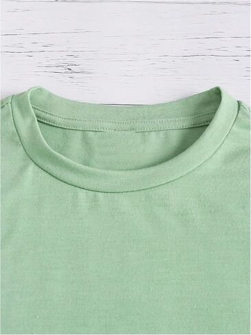 SweatyRocks Girl's T Shirts Cartoon Print Short Sleeve Crew Neck Cute Graphic Tees in Saudi Arabia