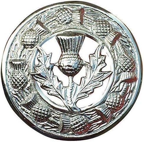 Men's Scottish Thistle Kilt Fly Plaid Brooch Antique Finish 3"/ Celtic Brooch in Saudi Arabia