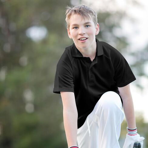 3 Pack Boys Youth Kids Polo Shirt Mesh Athletic Dry-Fit Short Sleeve Golf Shirt Moisture Wicking Active Tops(Age 5-16) in Saudi Arabia