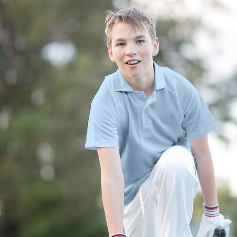 3 Pack Boys Youth Kids Polo Shirt Mesh Athletic Dry-Fit Short Sleeve Golf Shirt Moisture Wicking Active Tops(Age 5-16) in Saudi Arabia