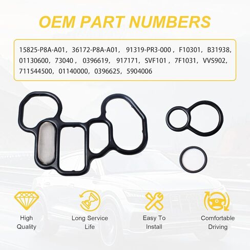 15825-P8A-A01 حشية محول فلتر الزيت لحشية الرأس متوافقة مع 97-21 Honda Accord Crosstour Odyssey Ridgeline Pilot، CL MDX RDX RL RLX TL TLX TSX ZDX 3.0L 3.5L 36172-P8A-A01 91319-PR3-000 in Kuwait