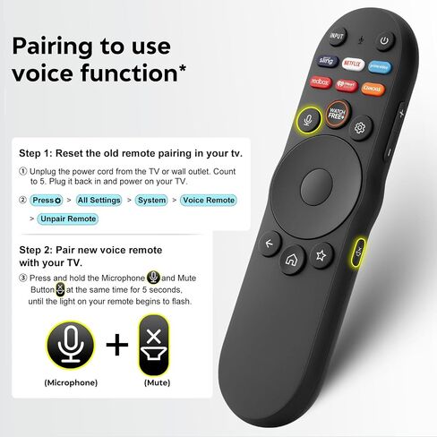 (Pack of 2) Replacement-Remote-Control Only for Roku-TV, for TCL Roku/Hisense Roku/Philips Roku/Onn Roku/Sharp Roku/Element Roku/Insignia Roku/Westinghouse Roku Smart TVs (Only Applies to Roku TV) in Kuwait