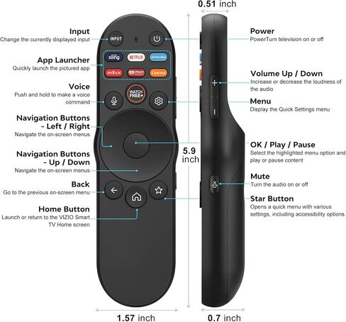 (Pack of 2) Replacement-Remote-Control Only for Roku-TV, for TCL Roku/Hisense Roku/Philips Roku/Onn Roku/Sharp Roku/Element Roku/Insignia Roku/Westinghouse Roku Smart TVs (Only Applies to Roku TV) in Kuwait