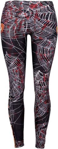 Sister Amy Women's Halloween Pumpkin Skulls Printed Ankle Elastic Tights Legging Halloween in Kuwait