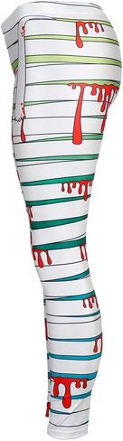 Sister Amy Women's Halloween Pumpkin Skulls Printed Ankle Elastic Tights Legging Halloween in Kuwait
