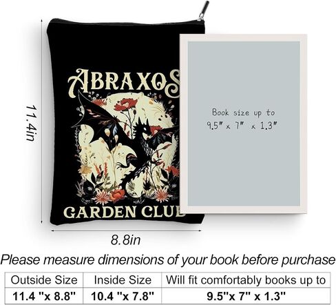Floral Fantasy Book Sleeve Dragon Gifts Book Cover Fantasy Merch Book Lovers Gifts Book Club Gifts Bookish Gifts Book Protector Book Gifts for Readers Women Bestie Halloween Graduation Birthday Gifts in Saudi Arabia