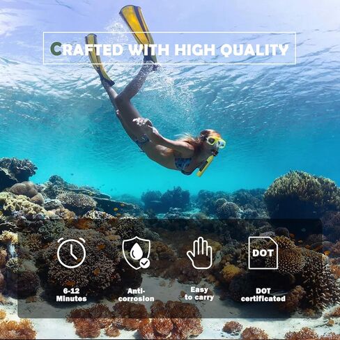 زجاجة غوص صغيرة C300 من تشيكاديف، 5-10 دقائق، زجاجة اكسجين صغيرة للغوص، جهاز تنفس للغوص، معدات غوص، زجاجة مياه قابلة لاعادة التدوير للغوص in Kuwait