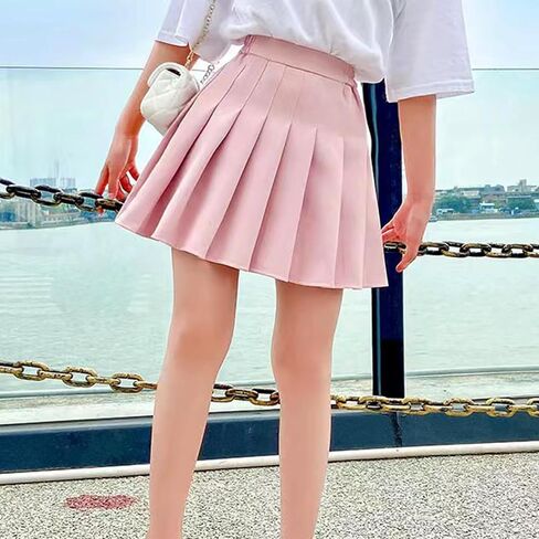 Nileafes Little Girl Pleated Tennis Skirt with Short Kid Athletic Uniform Skorts Sport Skirts in Kuwait
