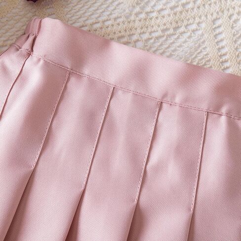 Nileafes Little Girl Pleated Tennis Skirt with Short Kid Athletic Uniform Skorts Sport Skirts in Kuwait