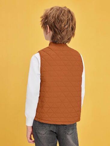 Haloumoning Boys Zip Up Puffer Vest Kids Lightweight Quilted Sleeveless Jackets Outerwear with Pockets 4-14 Years in Kuwait