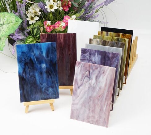 Lanyani 26 Sheets Transparent Stained Glass Sheets Packs for Art Crafts, Textured Bright Color Variety Translucent Cathedral Art Glass Sheets for Mosaic Glass DIY Projects, 4x6 inches in Saudi Arabia