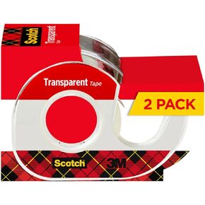 Scotch Transparent Tape, 2 Rolls, 3/4 in x 250 in (2157SS)