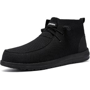 LARNMERN Slip On Shoes Steel Toe Boots Women Men Loafers Alloy Toe Shoes Lightweight Comfortable Sneakers Work Safety Ankle Chukka Boot