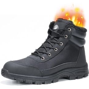 ANGRYRAM Steel Toe Boots for Men Women Waterproof Winter Work Boots Slip Resistant Snow Safety Boots Indestructible Construction Boots