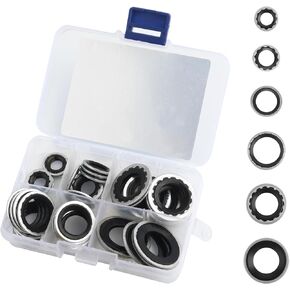 45PCS Car AC Gasket Kit,Versatile AC Seal Kit for Fixing Car Air Conditioning Compressor,Bumper,Door Panel,Universal AC O Ring Kit Car Accessories for Car Truck SUV