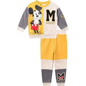 Disney Mickey Mouse Boys Fleece Sweatshirt and Pants Set for Toddlers