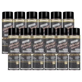 Zenex Undercoat Rubberized Paintable and Black net 16 oz. Case 12 cans.