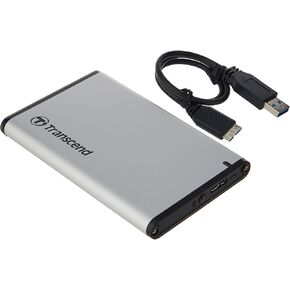 Transcend StoreJet 25CK3 2.5" SATA III SSD/HDD Enclosure Kit USB 3.1 Gen 1 TS0GSJ25CK3,Grey