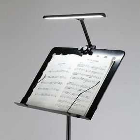 AETEE Music Stand Lights Clip On LED Rechargeable with Built-in 4000mAh Lithium Battery Operated Type-c Eye-Care Music Sheet Lamp Foldable for Orchestra(Only Light Included)
