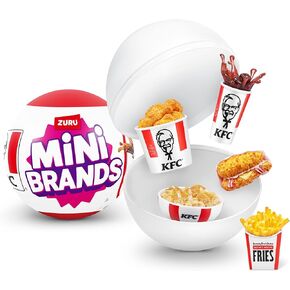 Mini Brands KFC® Series 1 Mystery Capsule by ZURU Real Miniature KFC® Brand Collectible Toy, Capsules of 5 Mystery Miniature KFC® for Girls, Teens, Adults and Collectors