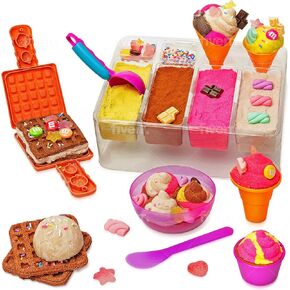 Kipipol Unicorn Sensory Bin for Toddlers 3-4, 5-7 Magic Sand Art Kit w Sandbox, 2.4 LB of Sensory Sand, 10 Sand Toys, 4 Unicorn Toys for Girls Age 4-6, 6-8 Christmas & Birthday Gifts for Girls