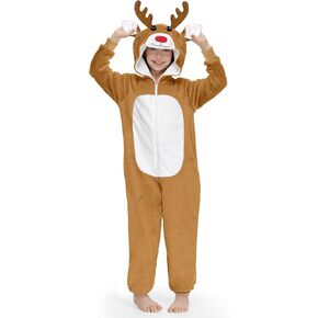 Christmas Kids One Piece Deer Jumpsuit 5-12 Years