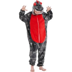 Dinosaur Kids Onesie Halloween Costume One Piece Pajamas Cosplay Animal Suit for Girls and Boys