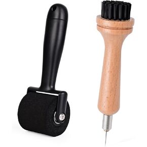 EHDIS Vinyl Wrap Roller Car Wrap Tools Sponge Wallpaper Roller Tool 2 in 1 Rivet Brush Applicator with Weeding Pin Pen for Vinyl Wrap,Adhesive Vinyl,Graphics Reflective Film on Rivets