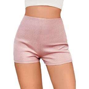 Kaei&Shi High Waisted Dressy Shorts,Trendy Polka Dot Casual Sexy Short Pants for Women,Rave Festival Outfit Date Night