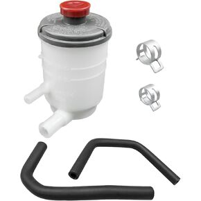 Power Steering Reservoir With Suction & Return Line Hose Fit for Honda Accord L4 2.4L 2003 2004 2005 Replace 53701-SDA-A01 53701SDAA01, with 2 Snap Clips