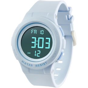 Digital Light Up Watch for Boy and Girl,Kids Watch Ages 7-16,Waterproof 5 ATM, School,Outdoor,Sports Children Watch
