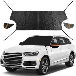 EXQUISLIFE Windshield Snow Ice Covers Extra Larger Size 82"x 62" Shade Waterproof Sun Protection All Cars, SUVs