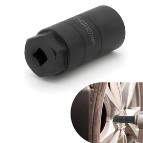 1 PC Car Oil Pressure Switch Socket, 3/8" Drive Metal Durable Oil Pressure Disassembly Tool, Hexagonal Vehicle Oil Pressure Sending Socket for 1" and 1 1/16", Universal for Cars (Silver)