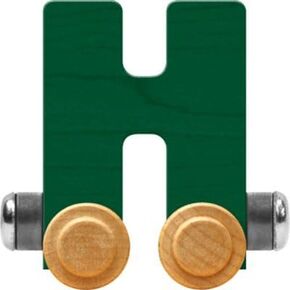 Maple Landmark NameTrains Bright Letter Car H - Made in USA (Green)
