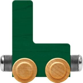 سيارة Maple Landmark NameTrains Bright Letter L - صنع في الولايات المتحدة الأمريكية (أخضر)