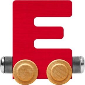 Maple Landmark NameTrains Bright Letter Car E - Made in USA (Red)
