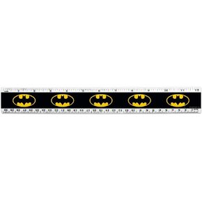 Batman Classic Bat Shield Logo 12 Inch Standard and Metric Plastic Ruler