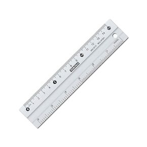 6 inch / 15 cm Anti-Slip Aluminum Ruler- Pack of 6